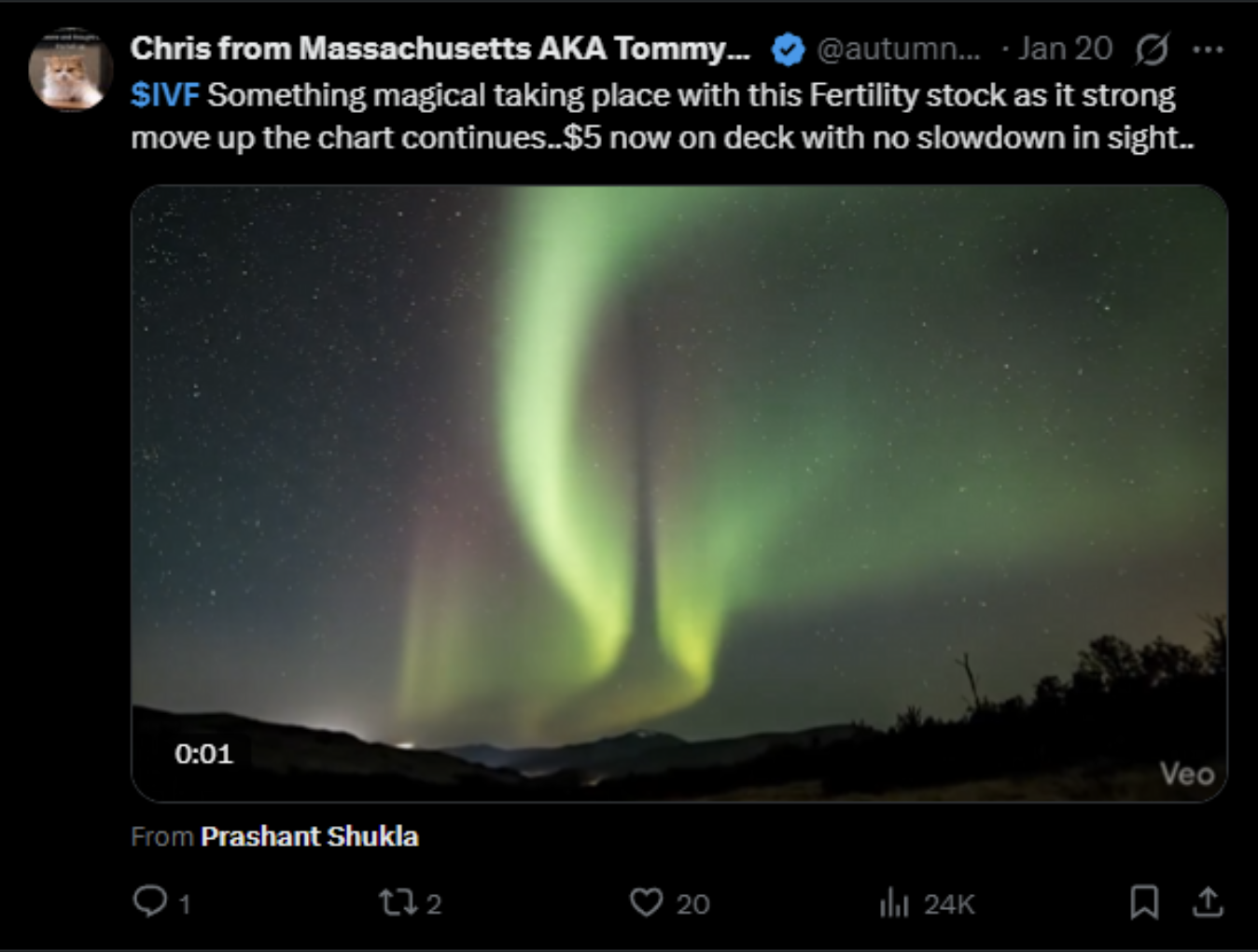 Organic investor mention